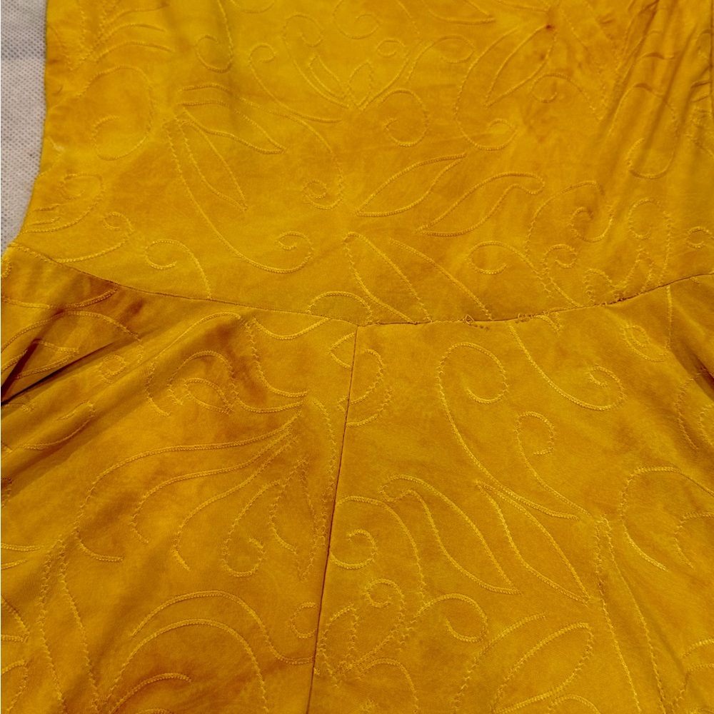 Fashion Nova Mustard Halter Maxi Dress Mermaid Bodycon Yellow Size M - Picture 11 of 11